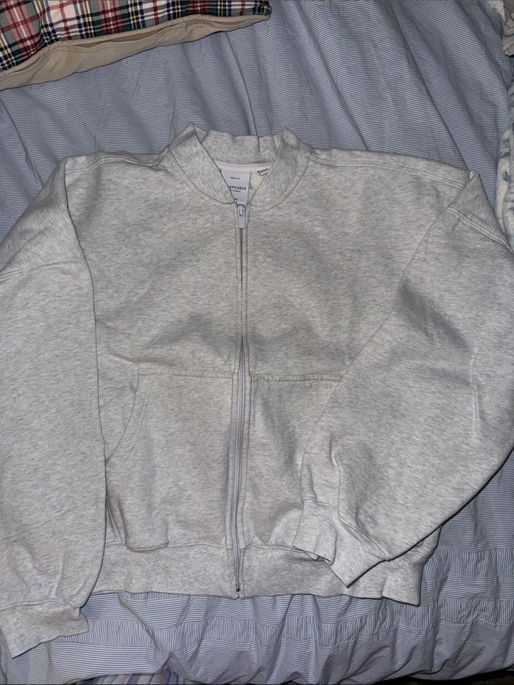 Aritzia Light Gray Full-Zip Jacket